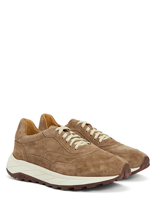 Kahverengi Erkek Deri Sneaker - Görsel 3