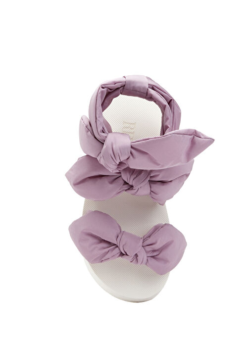 Beyaz Lila Kadın Sandalet - Görsel 5