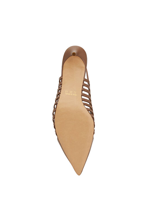 Vizon Deri Topuklu Ayakkabı - Görsel 6