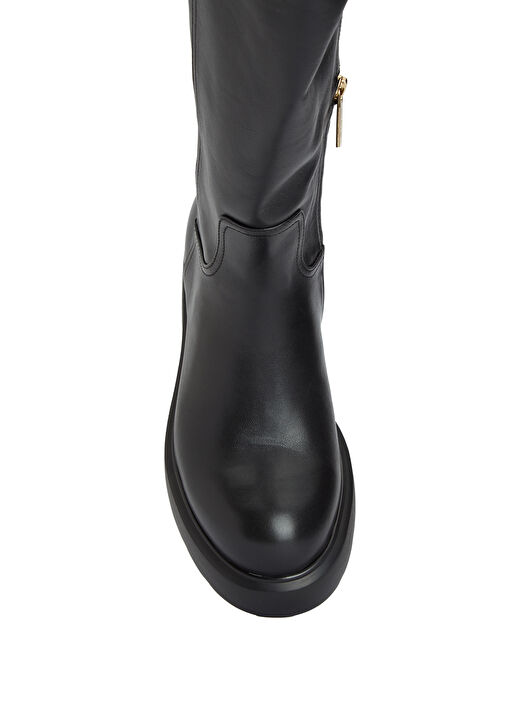 Easy Siyah Kadın Deri Çizme - Görsel 5