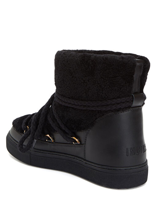 Siyah Kadın Deri Kar Botu - Görsel 4
