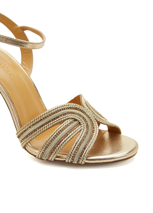 Network Network Gold Kadın Deri Sandalet Sandalet & Terlik | Beymen Gold - 7. görsel