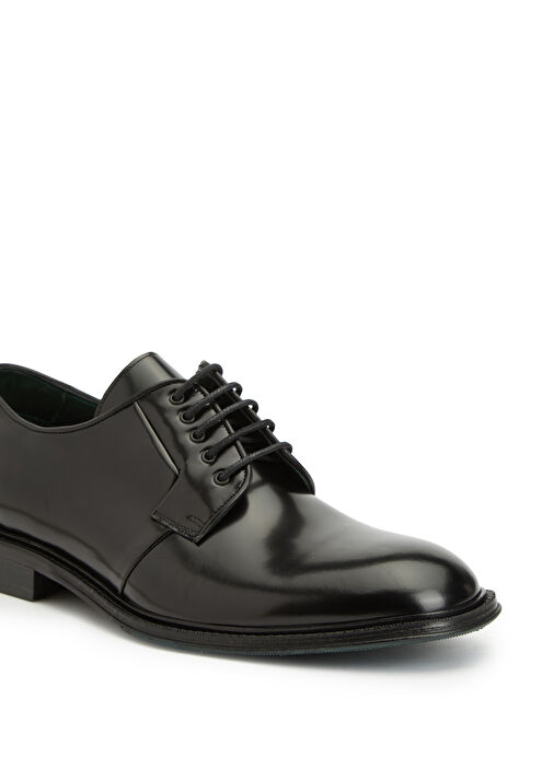 Siyah Desenli Erkek Deri Ayakkabı - Görsel 7