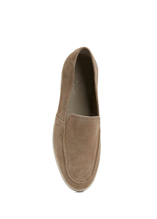 Bej Erkek Deri Loafer - Görsel 5