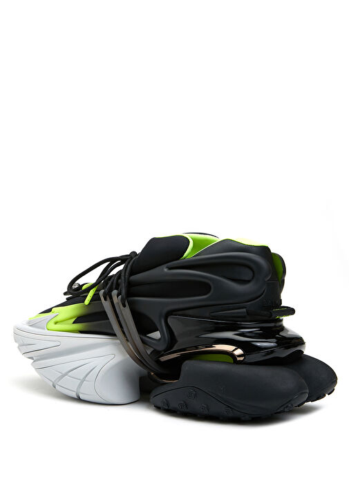 Siyah Sarı Geometrik Tabanlı Erkek Sneaker - Görsel 4