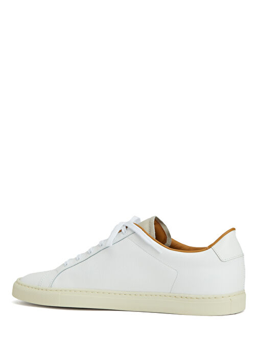 Beyaz Erkek Deri Sneaker - Görsel 4