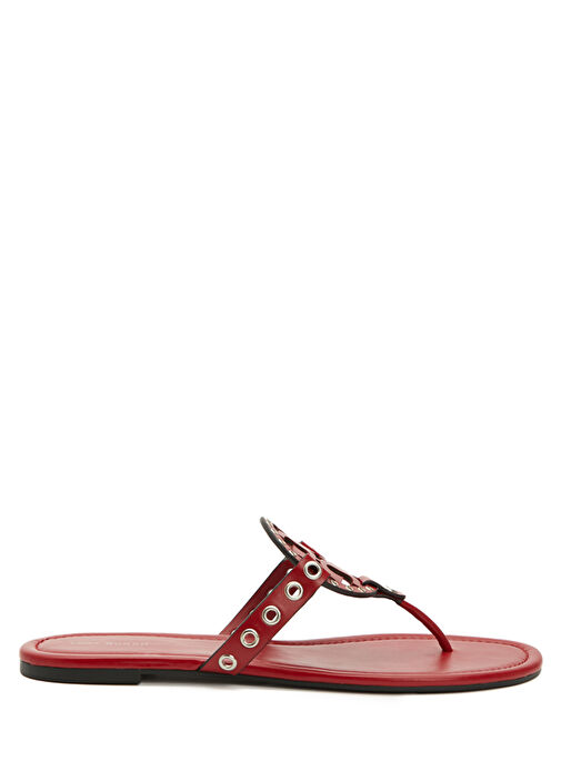 Miller Kırmızı Logo Detaylı Kadın Deri Terlik - Görsel 2