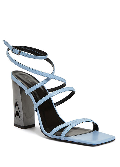 Mavi Logolu Kadın Deri Sandalet - Görsel 3