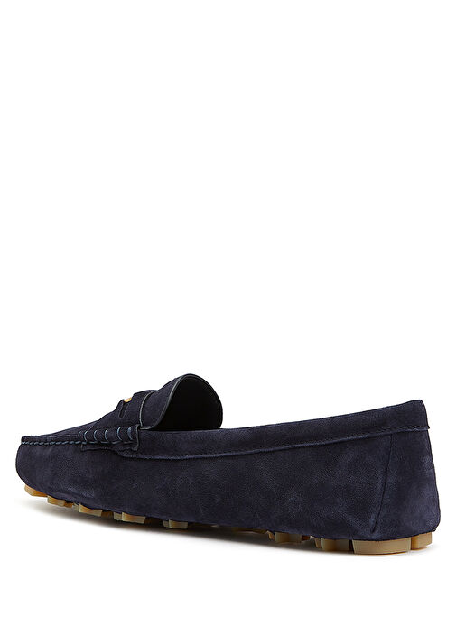 Lacivert Kadın Deri Loafer - Görsel 4