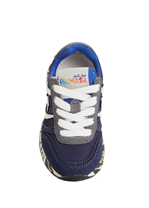 Sky Koyu Mavi Erkek Çocuk Deri Sneaker - Görsel 5