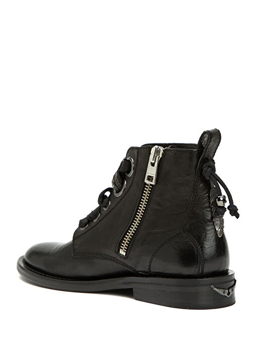 Roma Siyah Kadın Deri Bot - Görsel 4