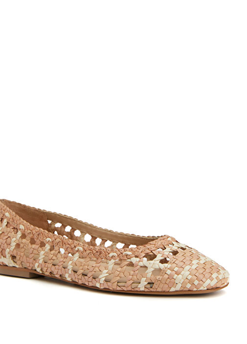 Beyaz Bej Deri Babet - Görsel 7