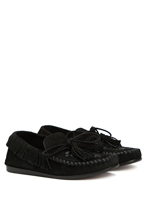 Fitza Siyah Kadın Süet Loafer - Görsel 3