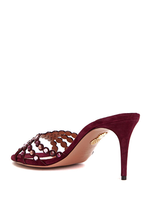 Tequila Bordo Kadın Deri Terlik - Görsel 4