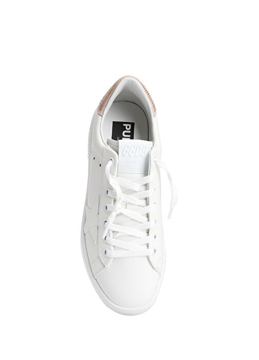 Pure Bej Beyaz Kadın Deri Sneaker - Görsel 5