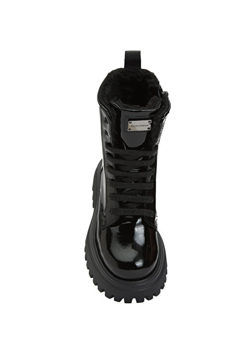 Siyah Kız Çocuk Deri Bot - Görsel 5