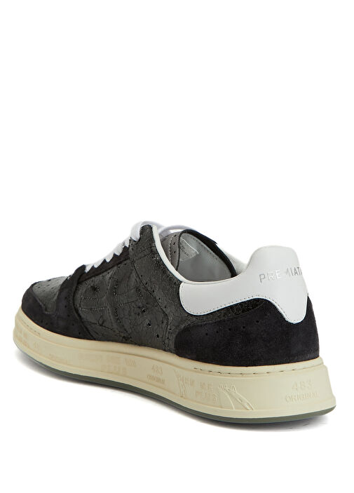 Quinn Siyah Erkek Deri Sneaker - Görsel 4