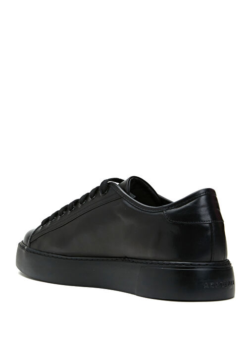Siyah Logo Detaylı Erkek Deri Sneaker - Görsel 9