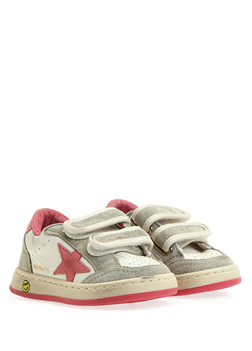 Ball Star Pembe Bebek Deri Sneaker - Görsel 3