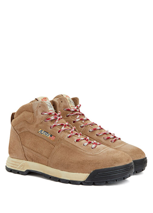 Koyu Bej Erkek Süet Sneaker - Görsel 3