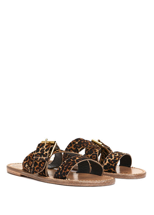 Margaret Leopar Kadın Deri Terlik - Görsel 3
