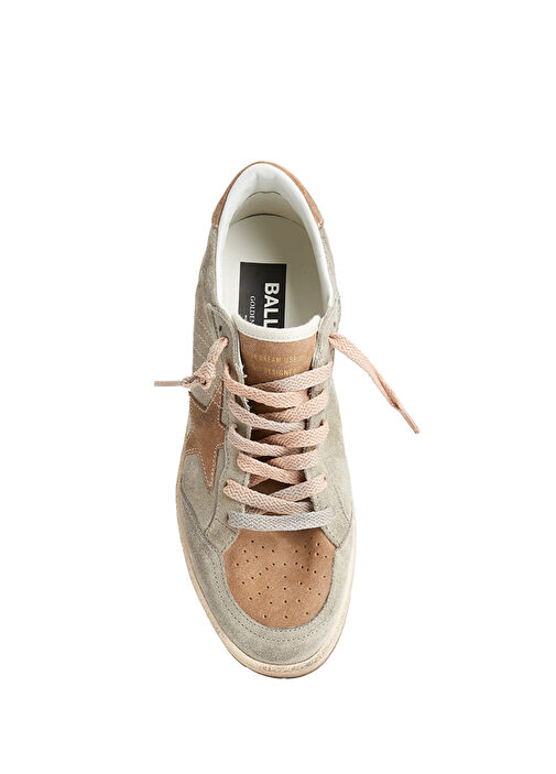 Ball Star Bej Kadın Deri Sneaker - Görsel 5