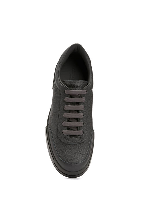 Portofino Siyah Gri Erkek Deri Sneaker - Görsel 5