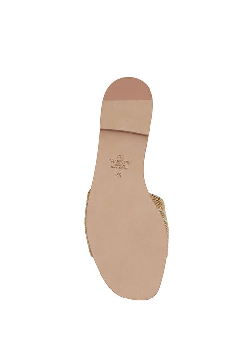 Valentino Garavani Valentino Garavani VLogo Silver Gold Kadın Terlik Sandalet & Terlik | Beymen Gold - 6. görsel