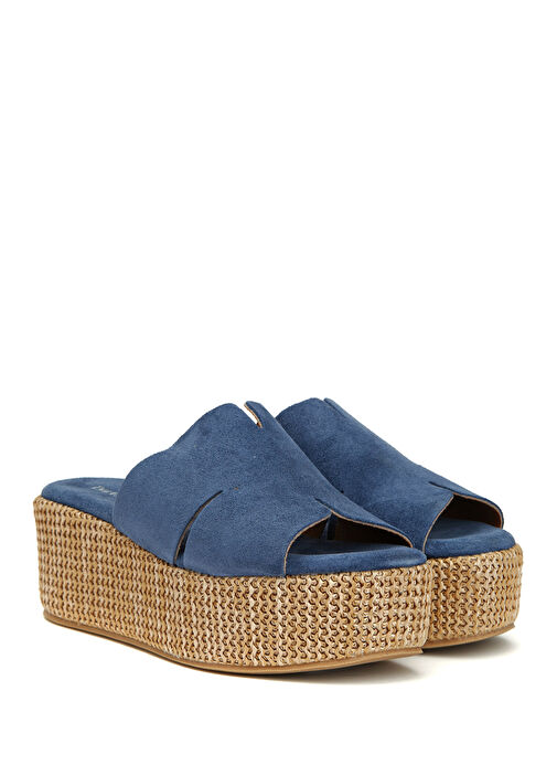 Mavi Kadın Süet Terlik - Görsel 3