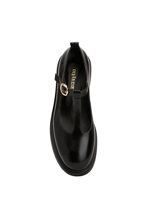 Siyah Kadın Deri Ayakkabı - Görsel 5