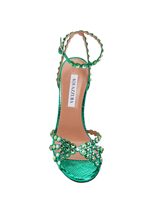 Tequila Yeşil Kadın Deri Sandalet - Görsel 5