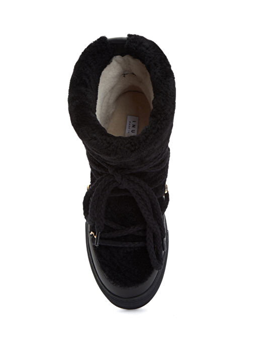 Siyah Kadın Deri Kar Botu - Görsel 5