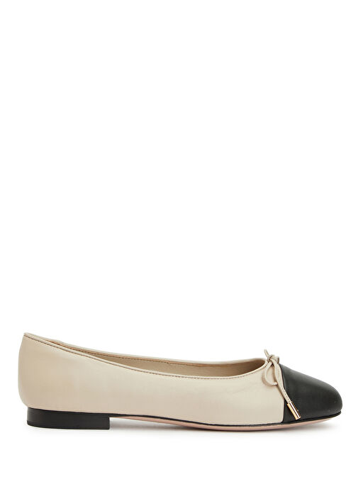 Siyah Bej Deri Babet - Görsel 2