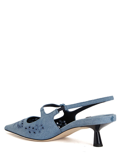 Didi Mavi Deri Topuklu Ayakkabı - Görsel 4