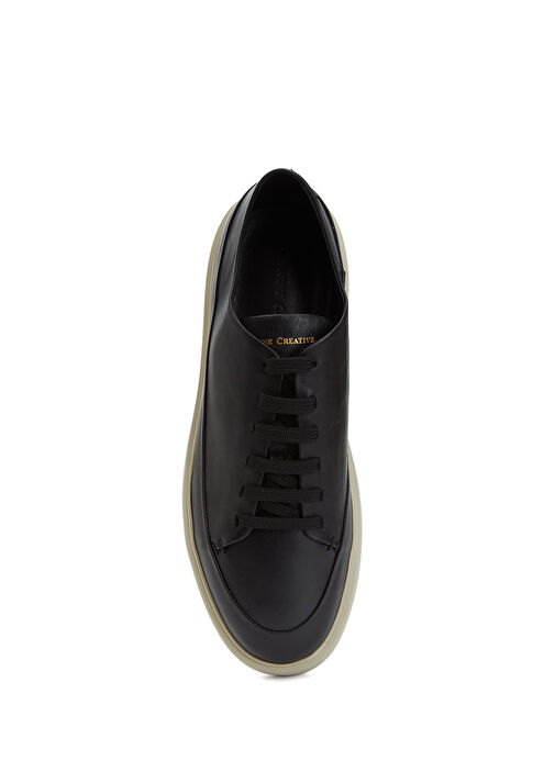 Siyah Erkek Deri Sneaker - Görsel 5