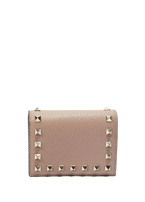 Rockstud Pudra Kadın Deri Cüzdan