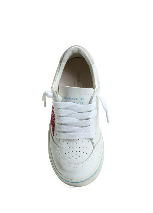 Ballstar Beyaz Kız Çocuk Deri Sneaker - Görsel 5