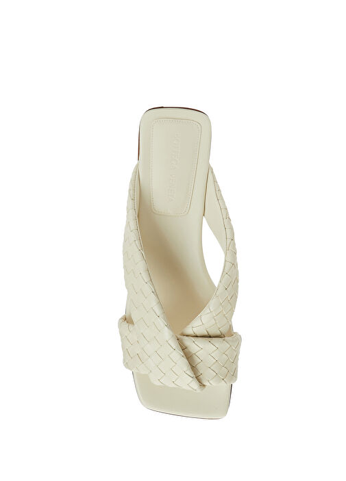 Riva Beyaz Kadın Deri Terlik - Görsel 5