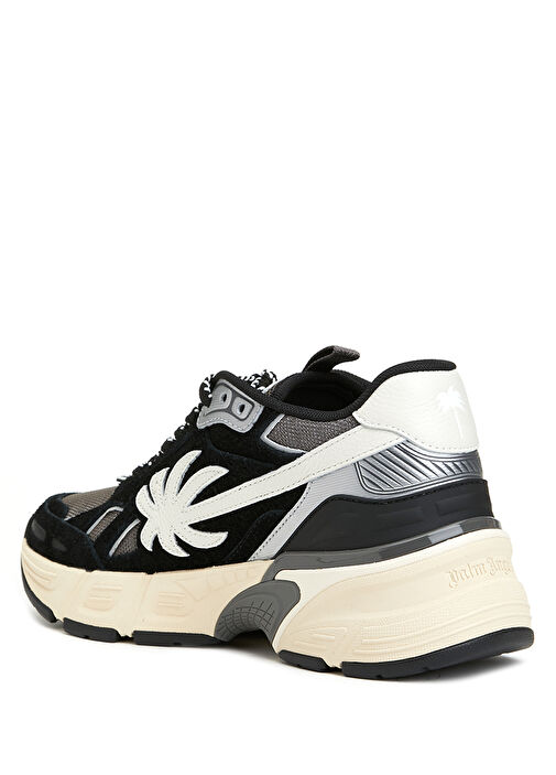 Siyah Gri Logolu Kadın Sneaker - Görsel 4