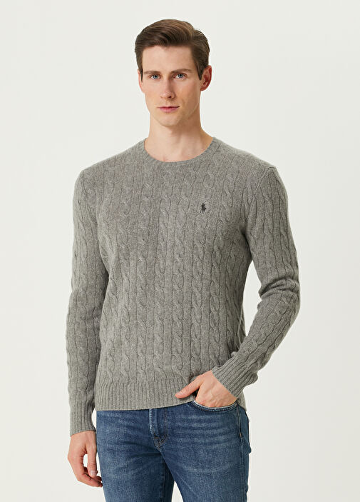 Gray Polo Ralph Lauren Gray Men Grey Hair Braid Textured Wool