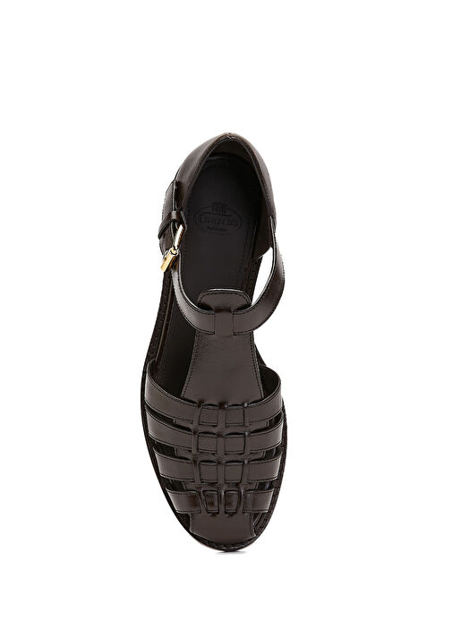 Church's Koyu Kahverengi Church's Deri Kadın Sandalet