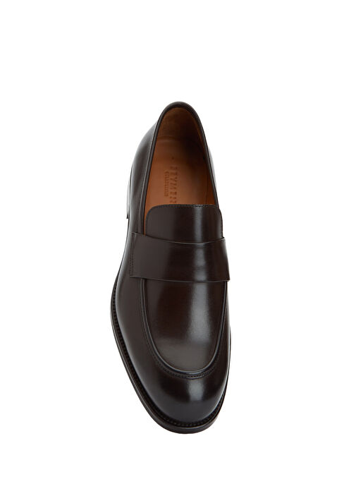 Kahverengi Klasik Makosen Erkek Deri Ayakkabı - Görsel 5