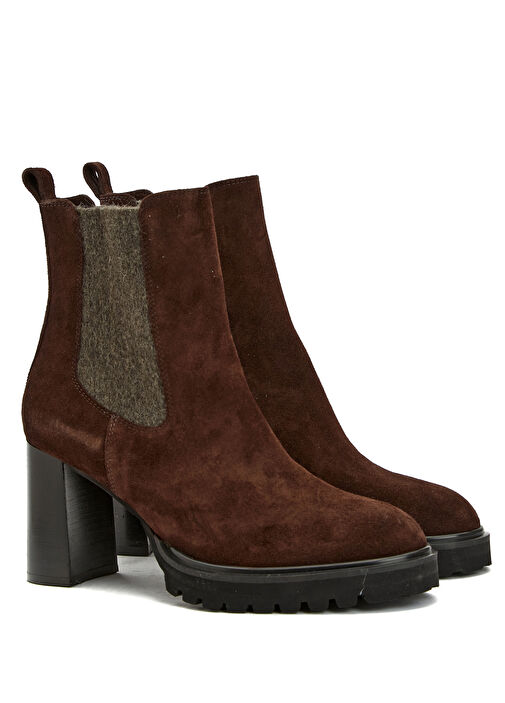 Acı Kahve Kadın Deri Bot - Görsel 3