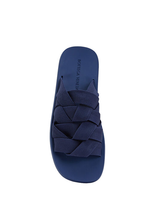 Lacivert Bant Detaylı Erkek Terlik - Görsel 5