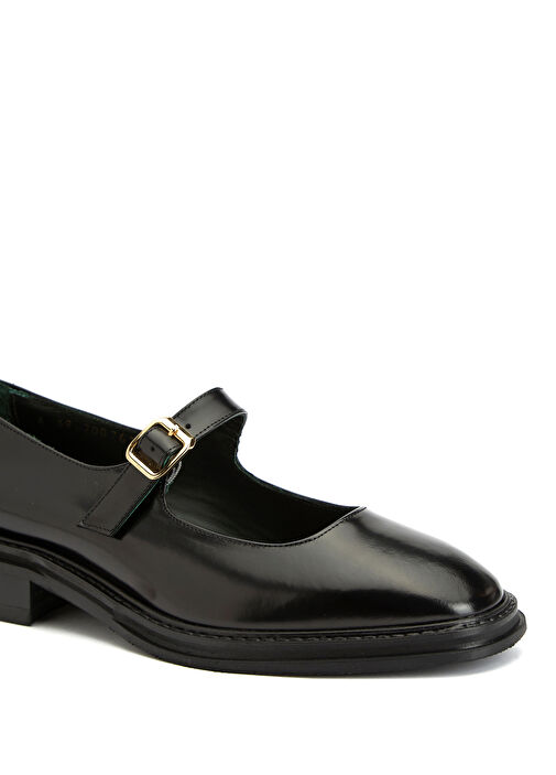 Siyah Kadın Deri Babet - Görsel 7