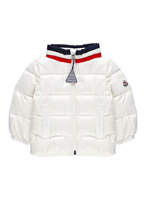 Moncler - Beyaz Erkek Çocuk Mont - Beyaz