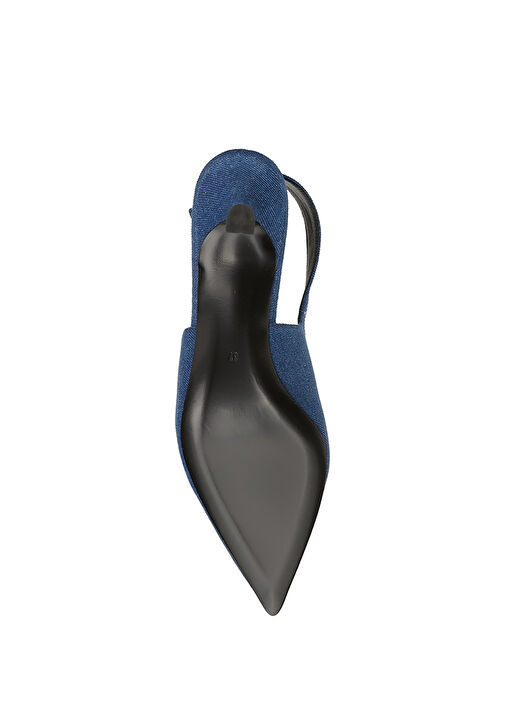 Lacivert Denim Topuklu Ayakkabı - Görsel 6