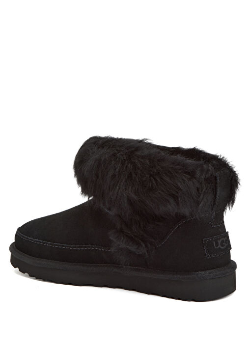 Classic Ultra Mini Chalet Siyah Kadın Süet Bot - Görsel 4