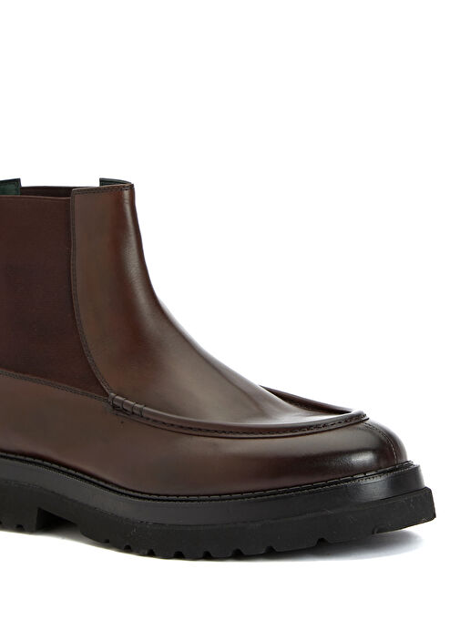 Kahverengi Lastikli Erkek Deri Bot - Görsel 7