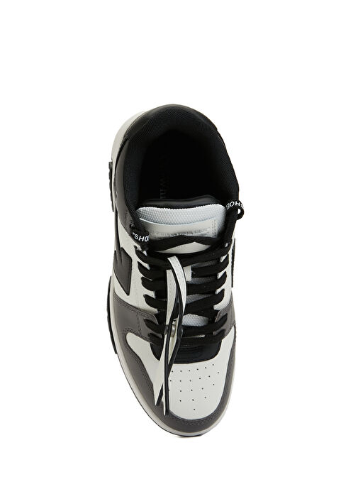 Out Of Office Koyu Gri Kadın Deri Sneaker - Görsel 5